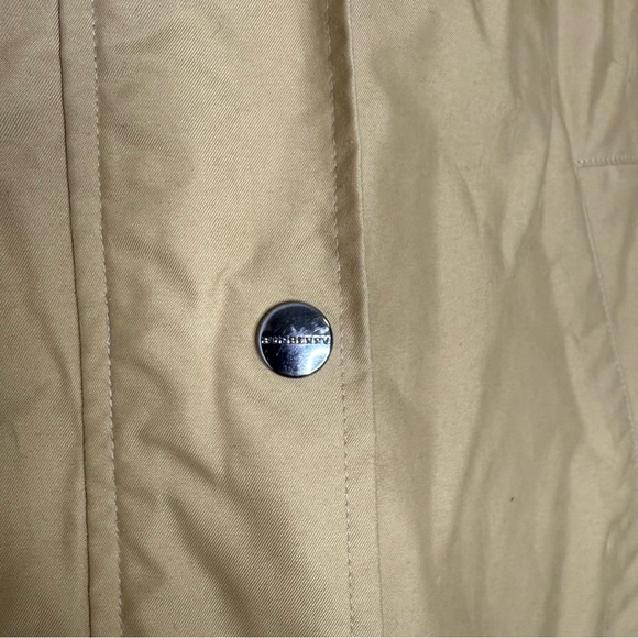 Burberry London Hooded Raincoat Trench Coat Women’s US 14 Tan Check Lining - Picture 13 of 15